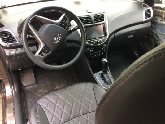 Каркасные авточехлы на Hyundai Solaris